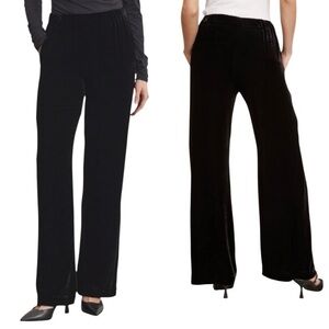 Velvet by Graham & Spencer
Frida Black Velvet Wide Leg Silk Blend Pant Size L